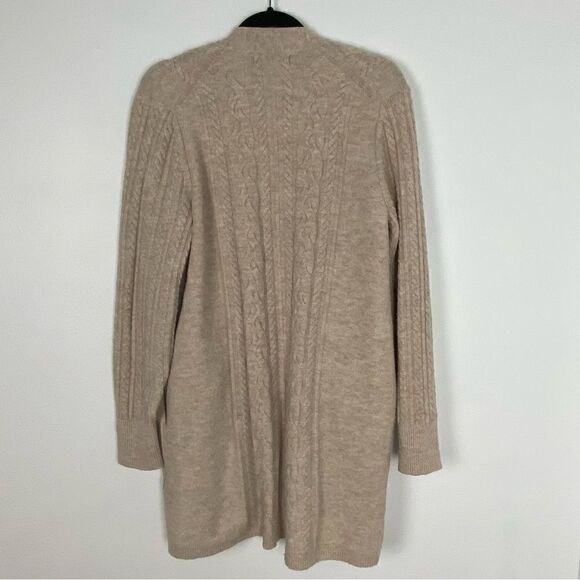 Banana Republic‎ Women’s Cardigan Duster Cable Knit Merino Wool Blend  Medium - Picture 2 of 12